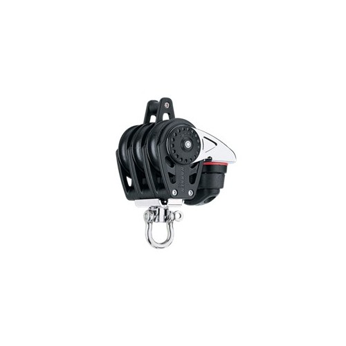 HARKEN - BOZZELLO 40 MM TRIPLO CON STROZZATORE E ARRICAVO TRIPLE CARBO BLOCK WITH CAM CLEAT AND BECKET