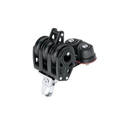HARKEN - BOZZELLO 29 MM TRIPLO CON STROZZATORE E ARRICAVO TRIPLE BLOCK WITH CAM CLEAT AND BECKET - CARBO
