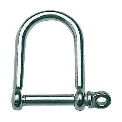SHACKLE STAINLESS STEEL D-WIDE, 8 MM.
