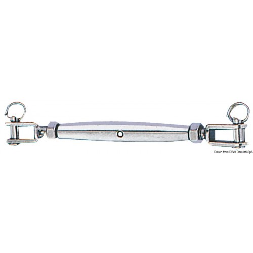 TENDITORE INOX 6 MM DUE FORCELLE FISSE