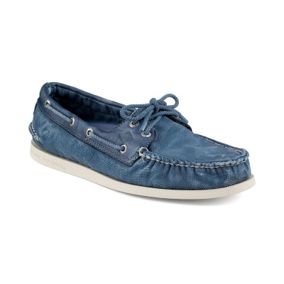 SPERRY A/O WEDGE CANVAS BLUE