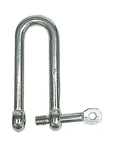 SHACKLE LONG STAINLESS STEEL U-AXIS UNMISSABLE 6 MM.