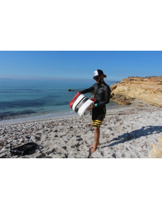 SAFE - INFLATABLE SUP BOARD travel 9'6" + LEASH + PADDLE 2