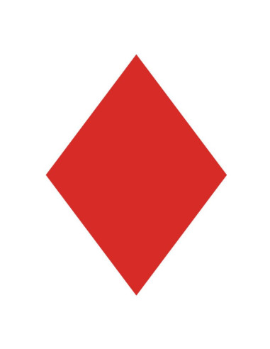 WINDESIGN - SINGLE DIAMOND RED STICKER DACRON FOR FEMALE