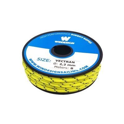 OPTIPARTS - ROCCHETTO STROPPETTI 2.2 MM VECTRAN - 8M - GIALLO FLUO