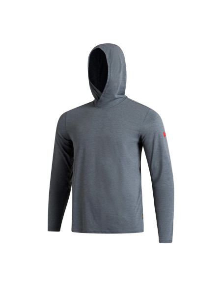 FLORENCE MARINE X - AIRTEX HOODED SHIRT Long Sleeve, Heather Storm