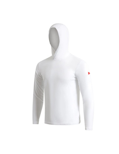 FLORENCE MARINE X - AIRTEX HOODED SHIRT Long Sleeve, White