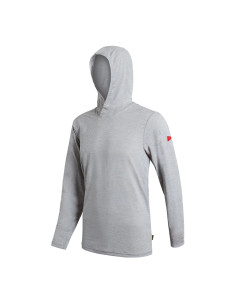 FLORENCE MARINE X - AIRTEX HOODED SHIRT Long Sleeve, Light Heather Grey