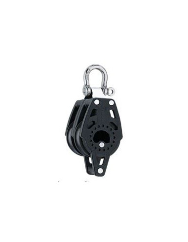 HARKEN - BLOCK 40 MM DOUBLE WITH BECKET DOUBLE CARBO BLOCK WITH BECKET