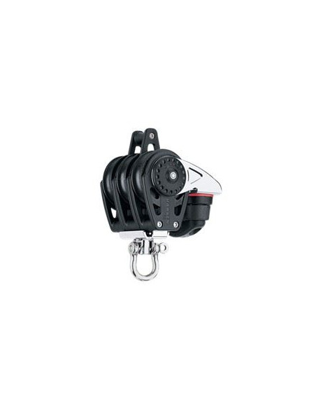 HARKEN - BOZZELLO 40 MM TRIPLO CON STROZZATORE E ARRICAVO TRIPLE CARBO BLOCK WITH CAM CLEAT AND BECKET