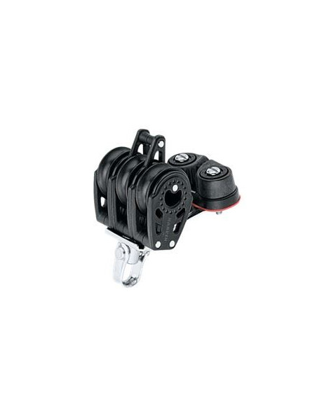 HARKEN - BOZZELLO 29 MM TRIPLO CON STROZZATORE E ARRICAVO TRIPLE BLOCK WITH CAM CLEAT AND BECKET - CARBO