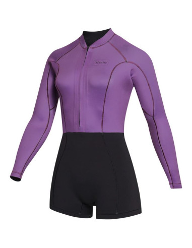 MYSTIC - MUTINO SHORTY DONNA 3/2 LUNAR MANICA LUNGA SUNSET PURPLE