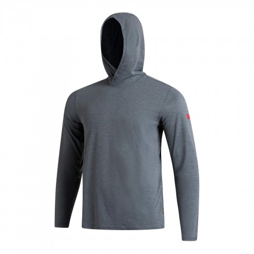 FLORENCE MARINE X - AIRTEX HOODED SHIRT Long Sleeve, Heather Storm