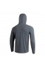 FLORENCE MARINE X - AIRTEX HOODED SHIRT Long Sleeve, Heather Storm