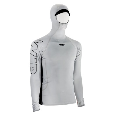 WIP - HOODED UV RASHGUARD LONG SLEEVE LIGHT GREY