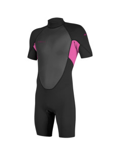 O'NEILL - MUTA SHORTY BAMBINA 2MM REACTOR-2 BACK ZIP ROSA
