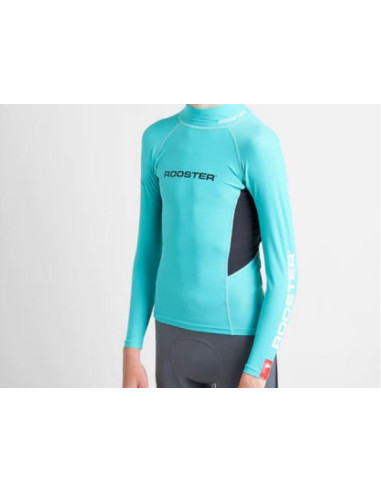 ROOSTER - RASH TOP LONG SLEEVED TEAL