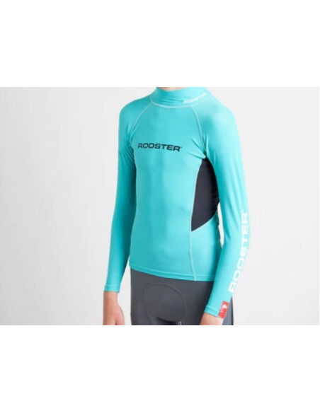 ROOSTER - RASH TOP LONG SLEEVED TEAL