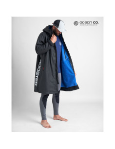 ROOSTER - AQUAFLEECE ROBE BLACK ADULT