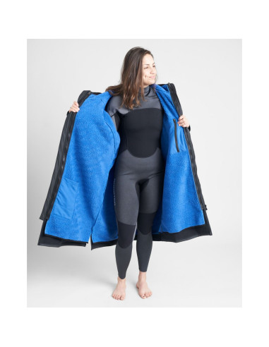 ROOSTER - AQUAFLEECE ROBE BLACK ADULT