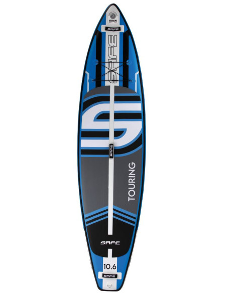 SAFE - SUP GONFIABILE TOURING 10'6" + LEASH + PAGAIA + POMPA