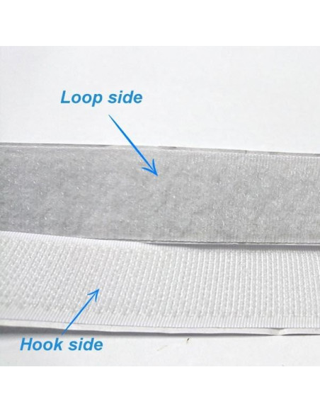 VELCRO - TO SEW WHITE 25MM LOOP - BY METER