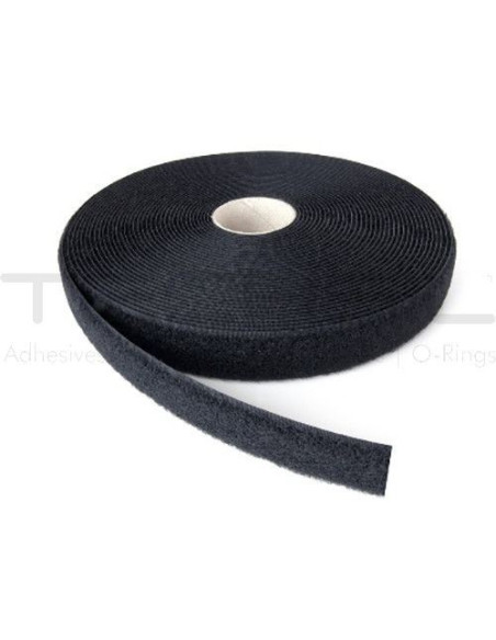 VELCRO - TO SEW BLACK 25MM LOOP - BY METER