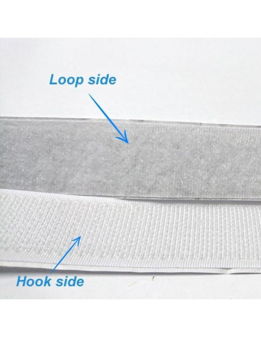 VELCRO - TO SEW WHITE 50MM LOOP - BY METER