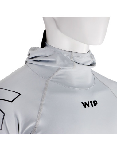 WIP - HOODED UV RASHGUARD LONG SLEEVE LIGHT GREY